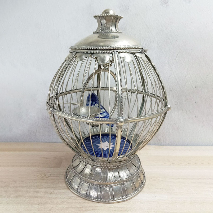 Jaulita redonda con pajarito mini