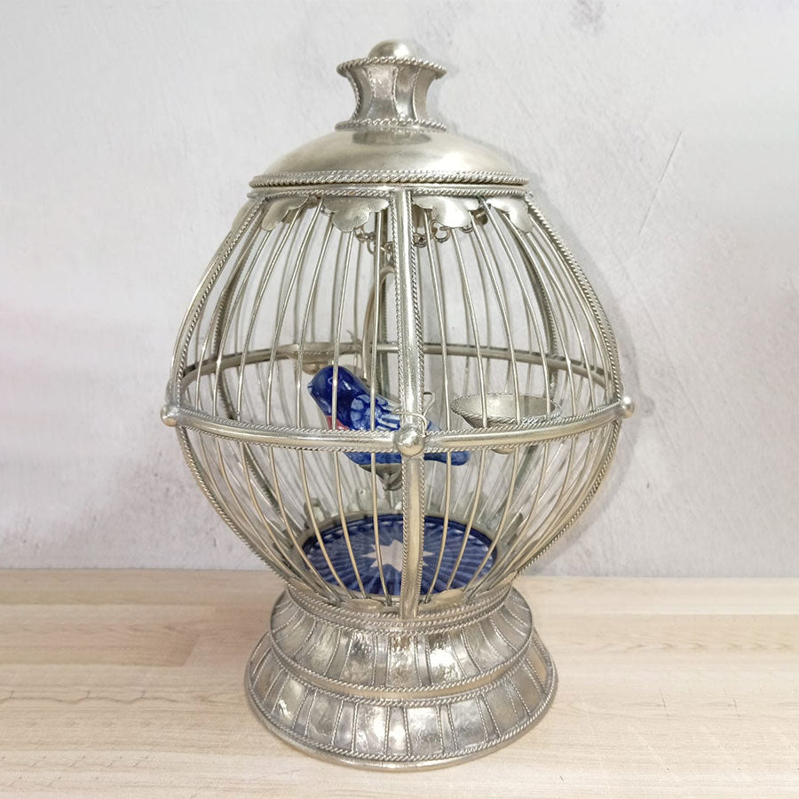 Jaulita redonda con pajarito mini