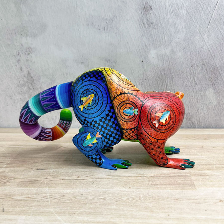 Lémur alebrije multicolor
