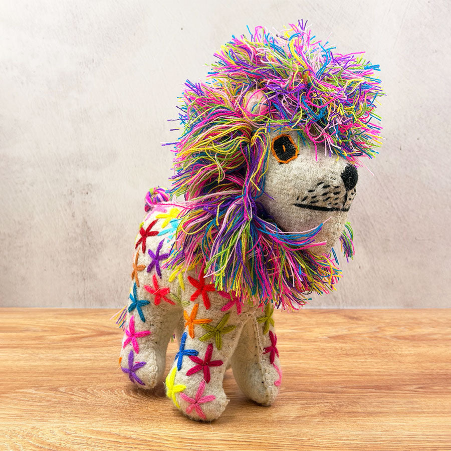 Little multicolored lion animal