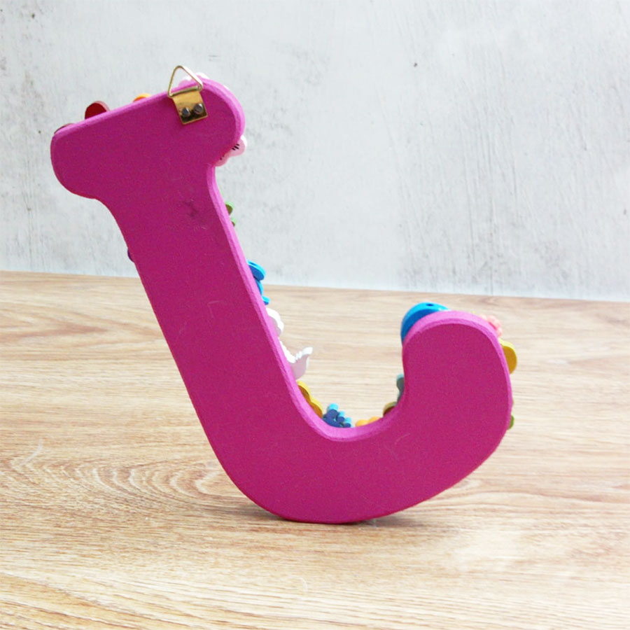Letras del abecedario con figuritas de colores, de "H" a "M"