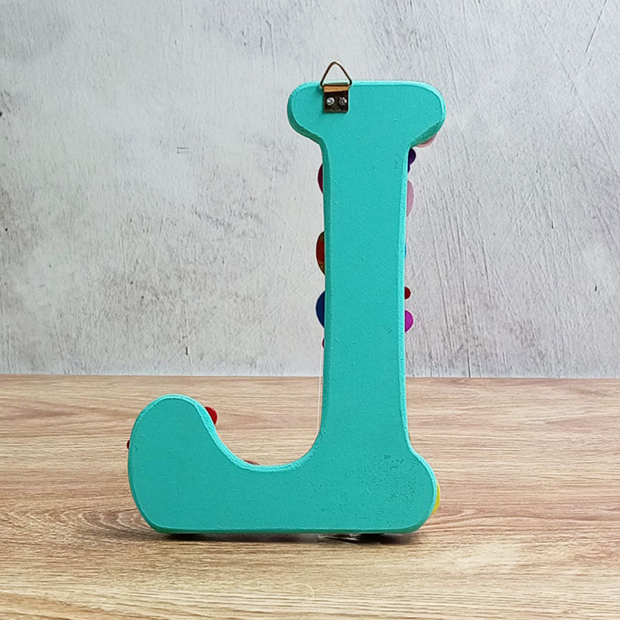 Letras del abecedario con figuritas de colores, de "H" a "M"