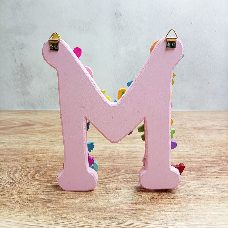 Letras del abecedario con figuritas de colores, de "H" a "M"