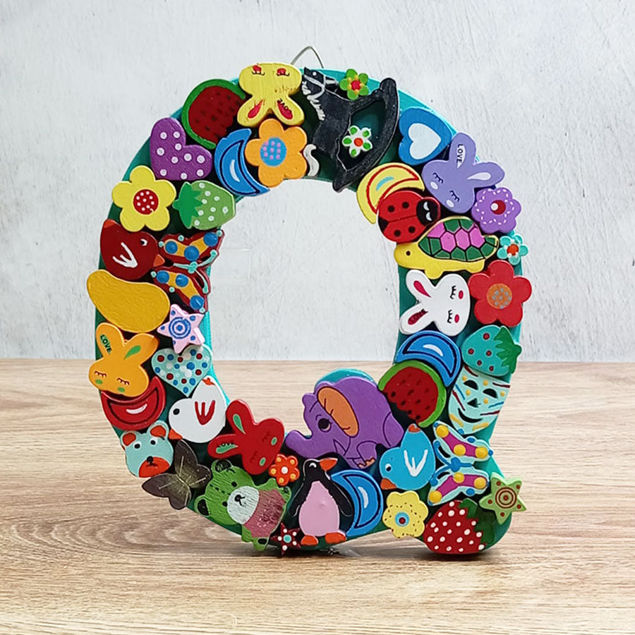 Letras del abecedario con figuritas de colores, de "N" a "T"