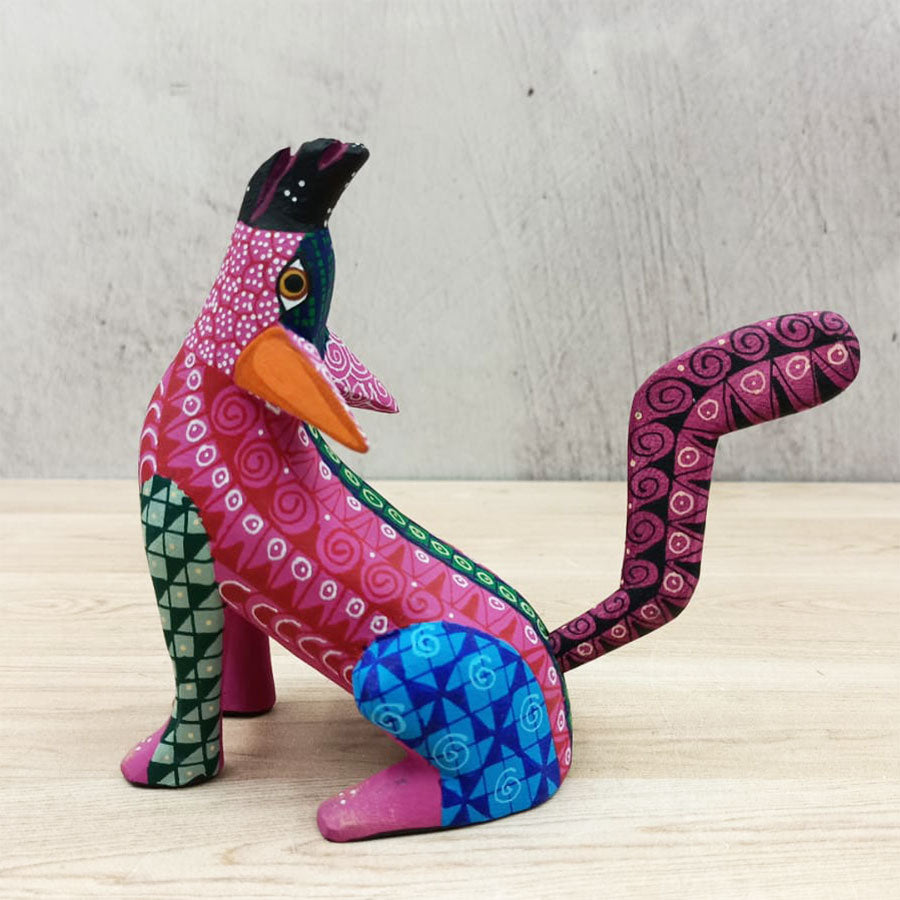 Pink alebrije wolf