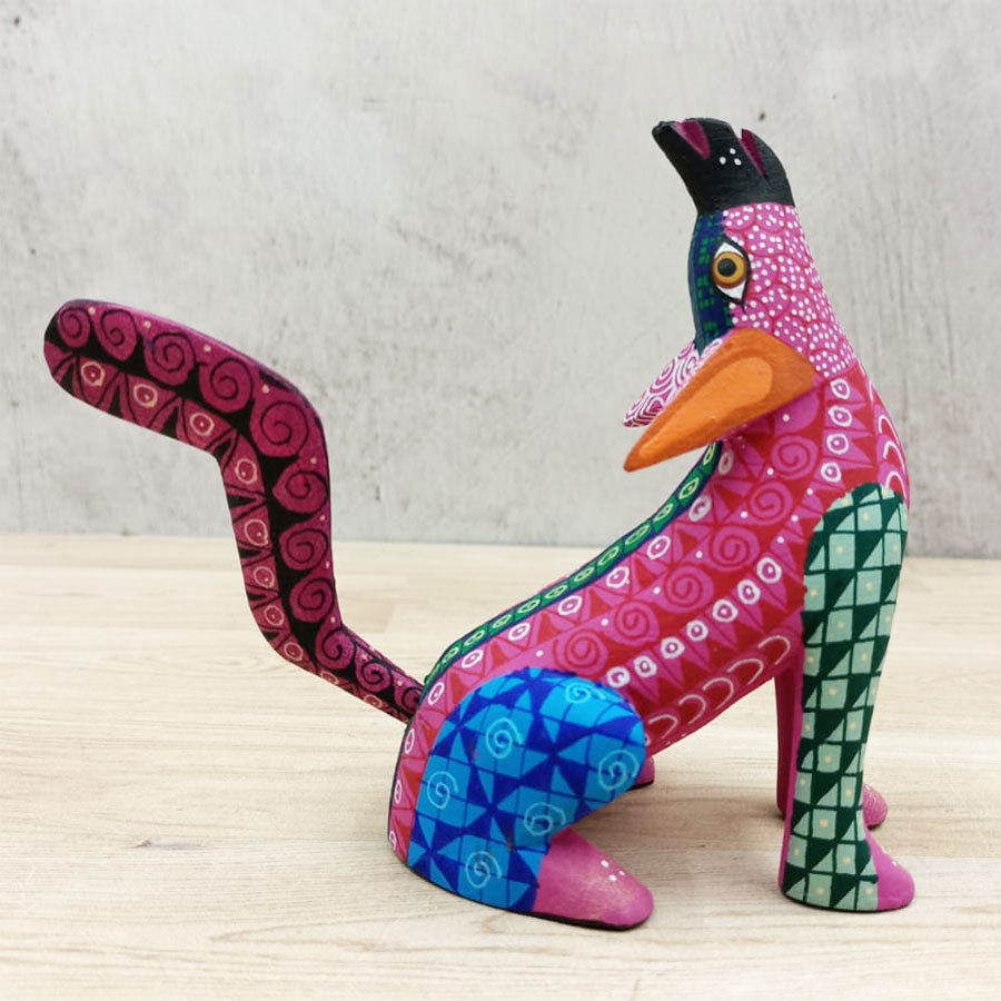 Pink alebrije wolf