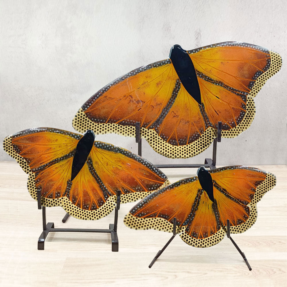 Monarch butterfly with metal stand