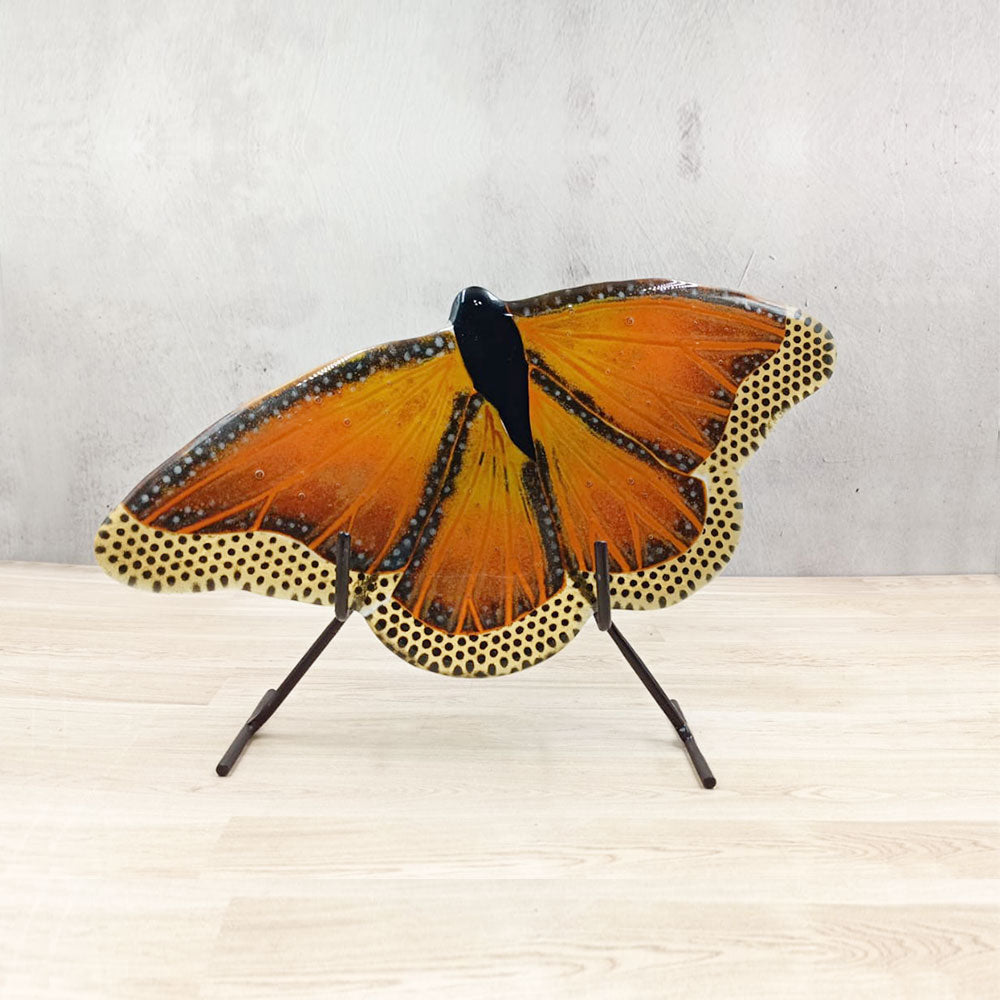 Monarch butterfly with metal stand