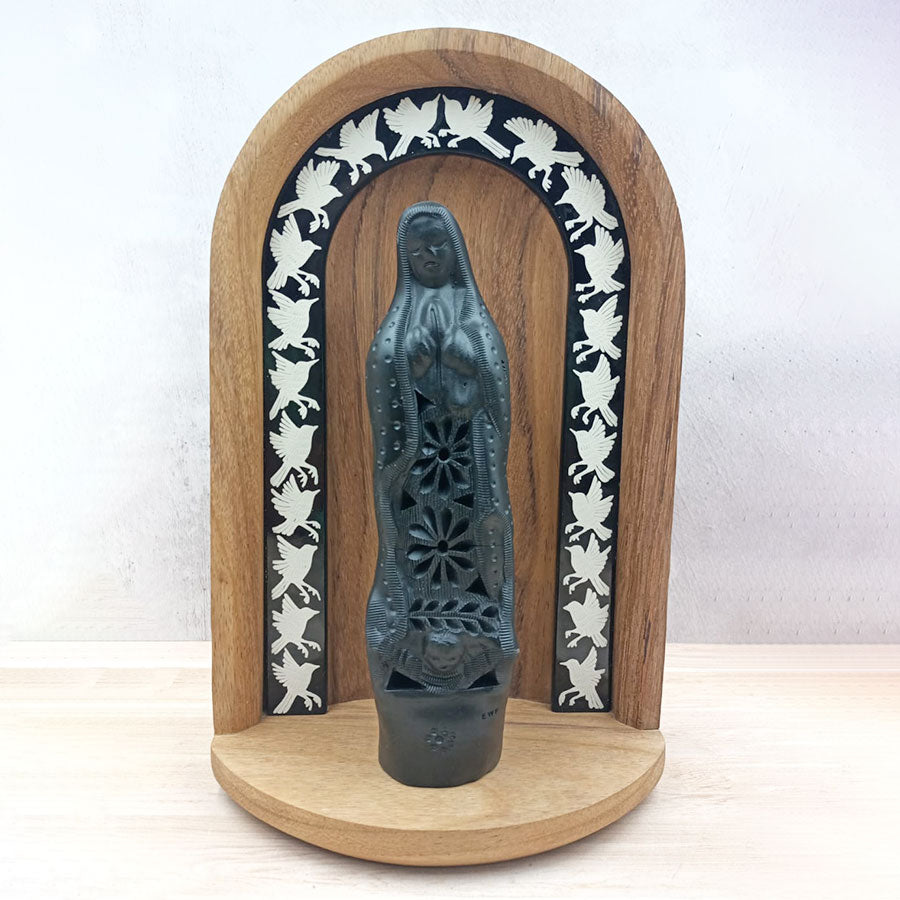 Olinalá niche with the Virgin of Guadalupe