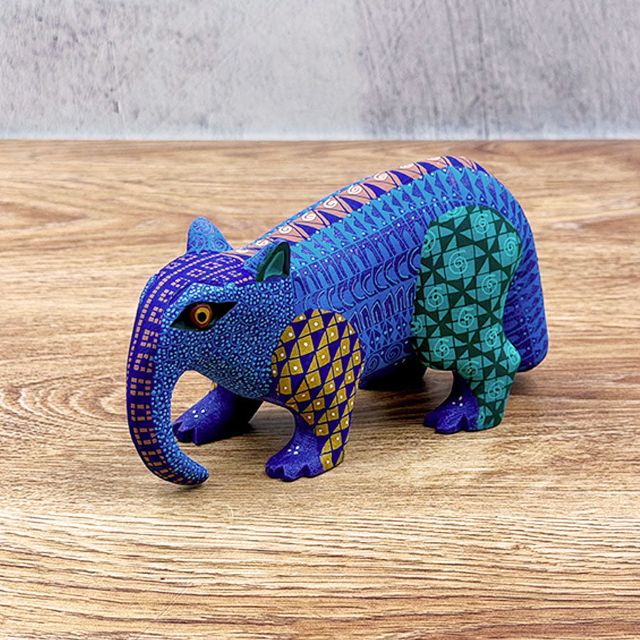 Blue alebrije anteater