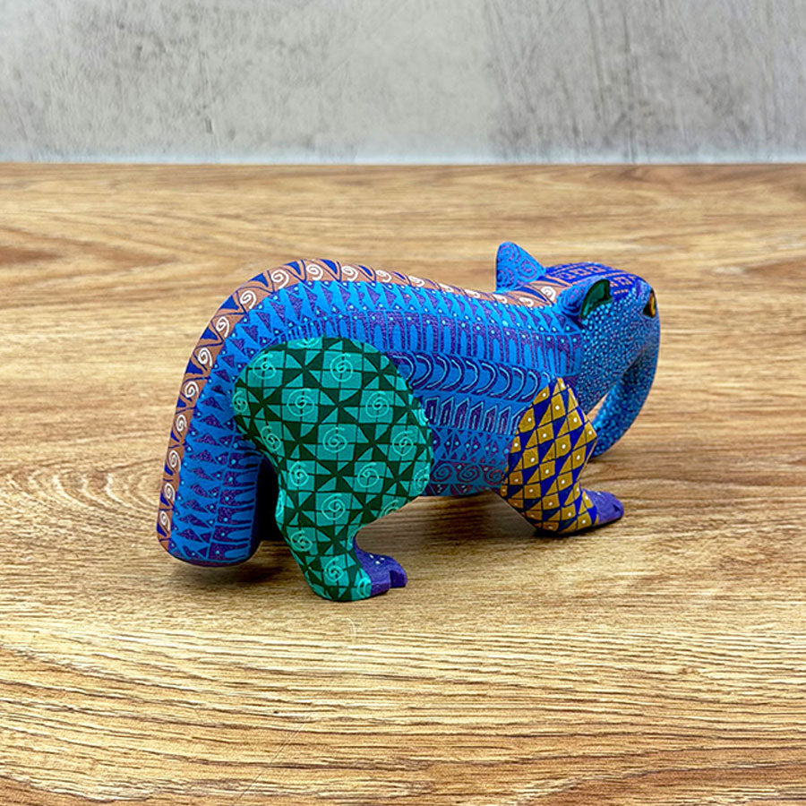 Blue alebrije anteater