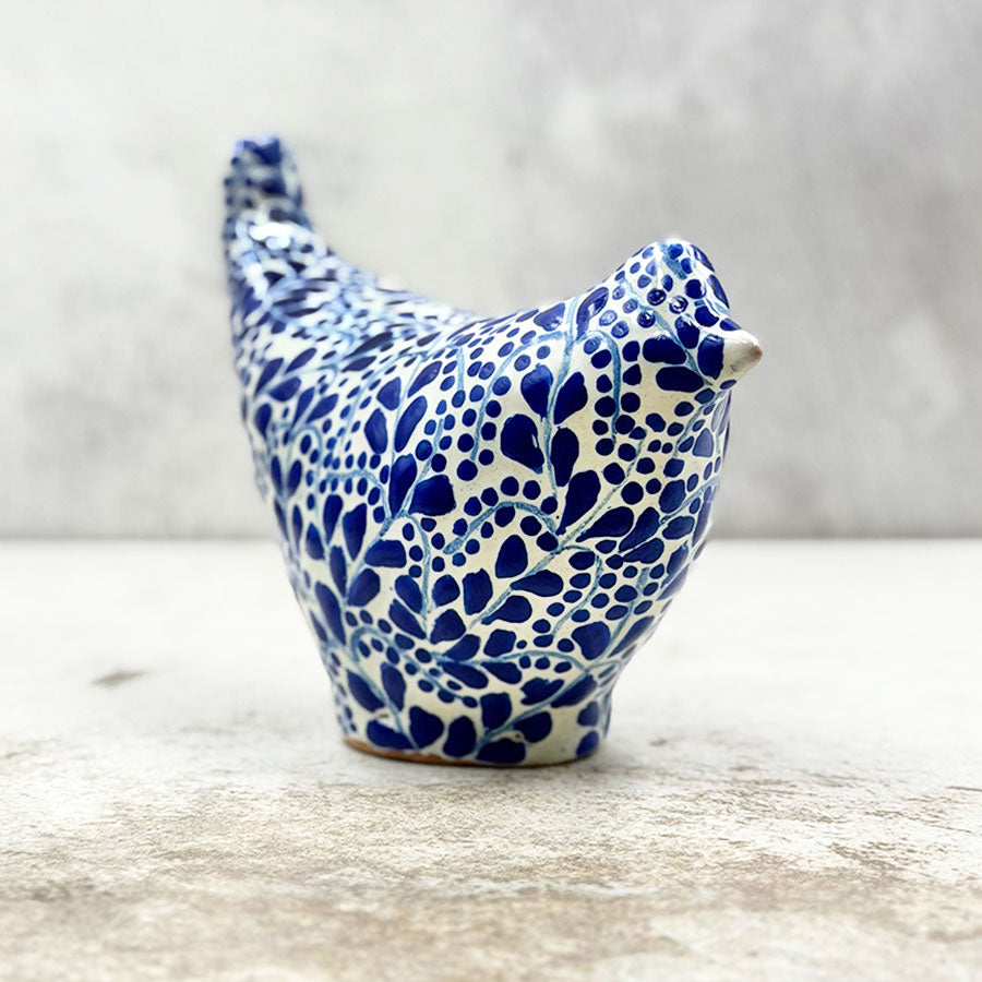 Dove blue feathered design