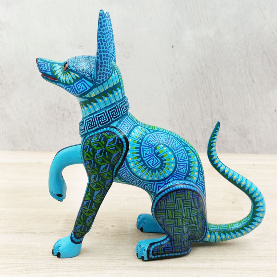 Blue alebrije dog