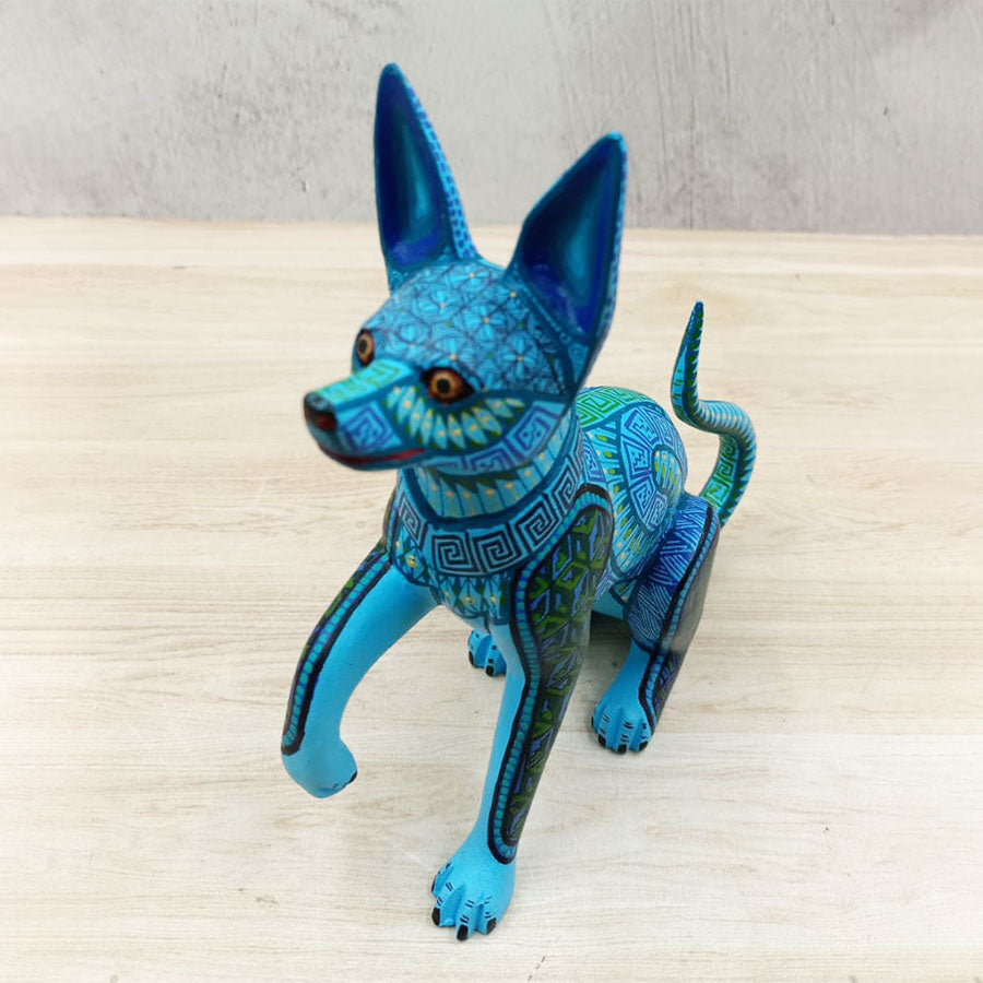 Blue alebrije dog