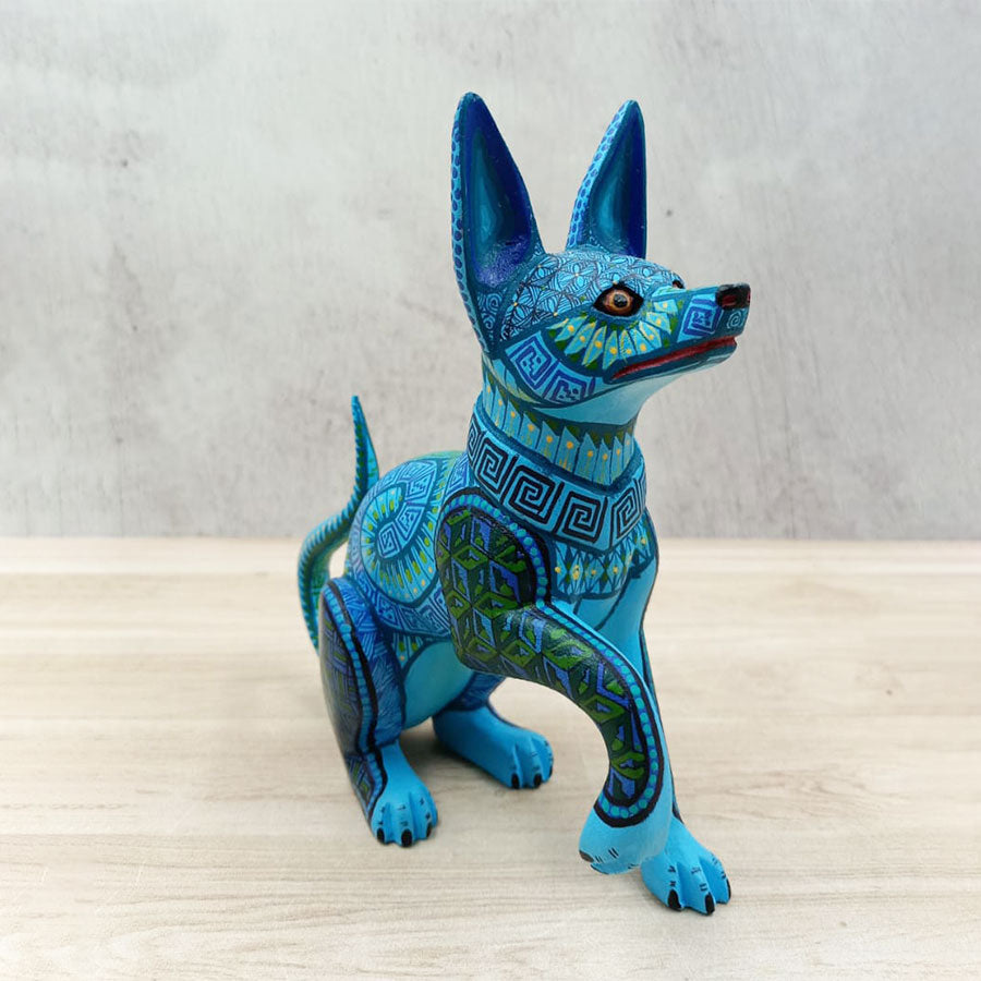 Blue alebrije dog