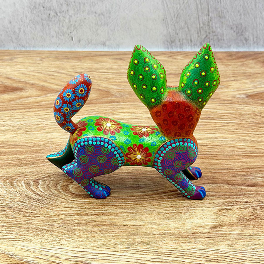 Green alebrije fox