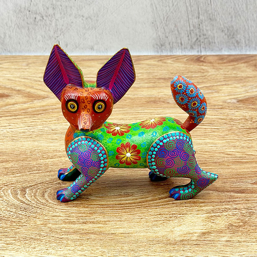 Green alebrije fox