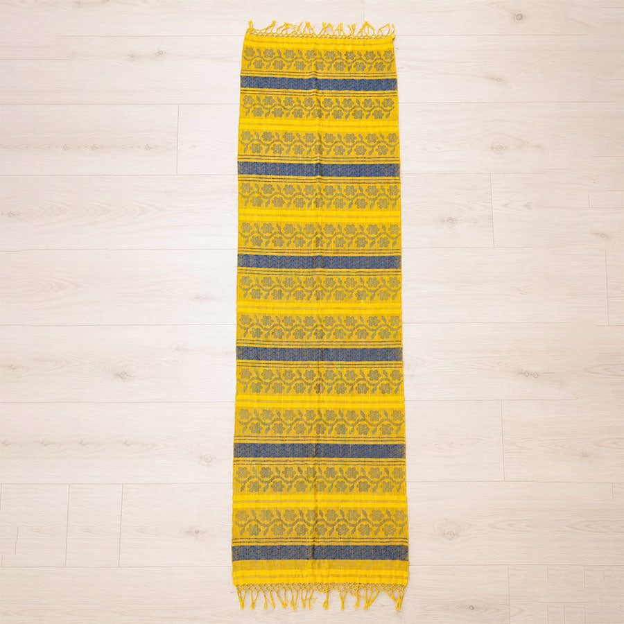 Yellow rebozo with amuzgo desing