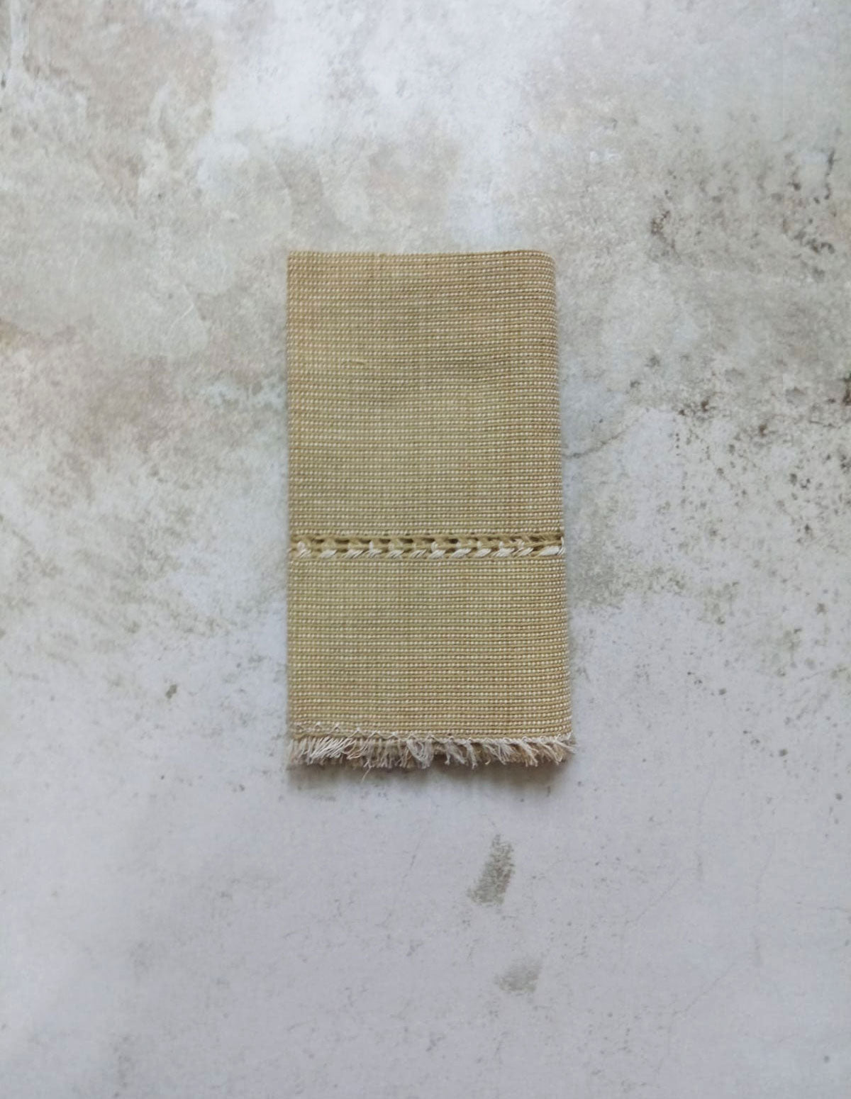 Plain cotton napkins with coffee