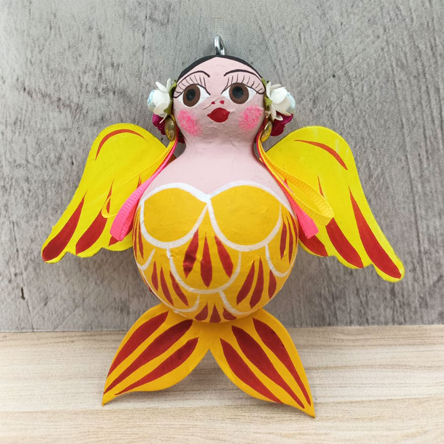 Round mermaid with wings