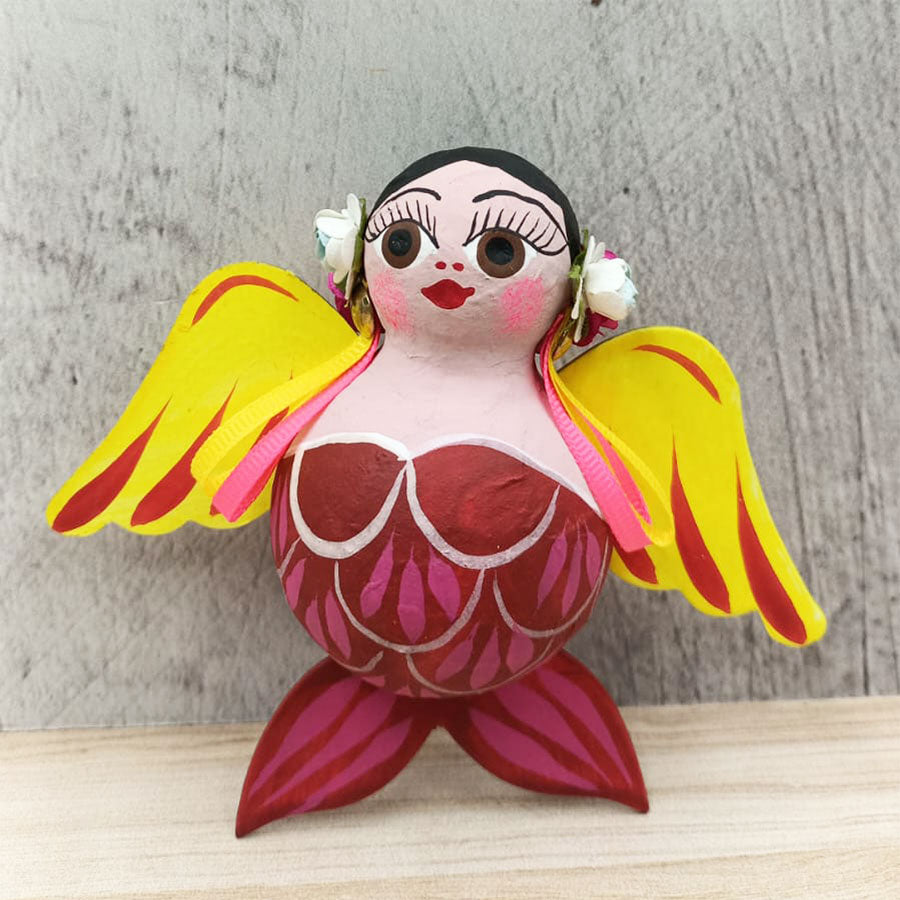 Round mermaid with wings