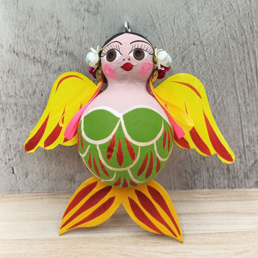 Round mermaid with wings