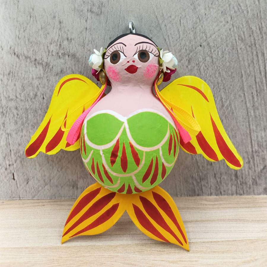 Round mermaid with wings