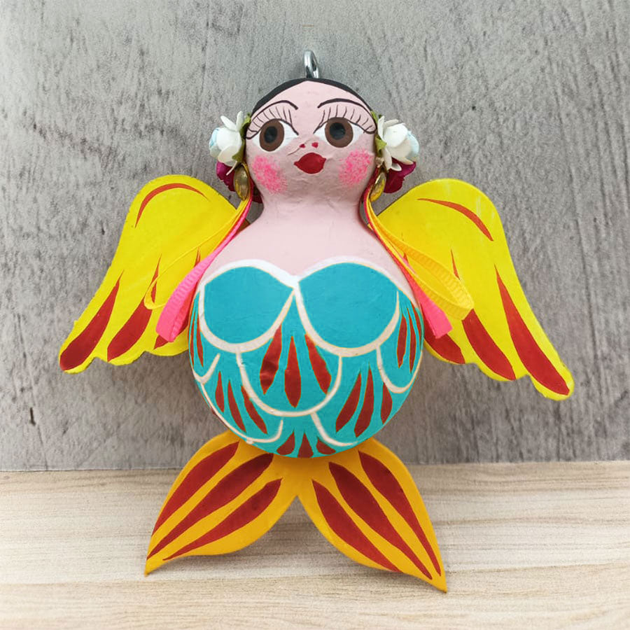 Round mermaid with wings