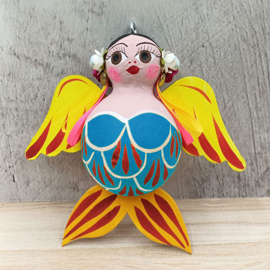 Round mermaid with wings