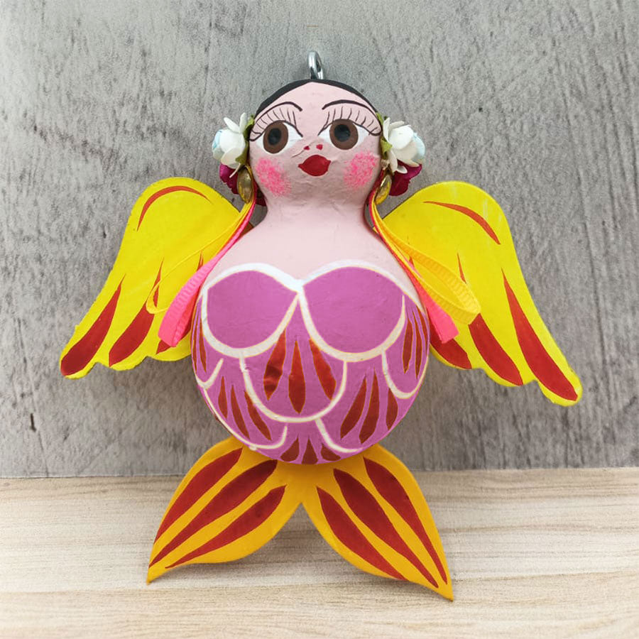 Round mermaid with wings