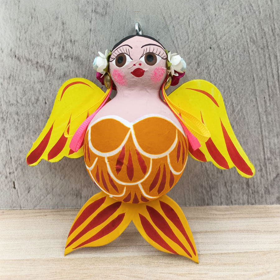 Round mermaid with wings