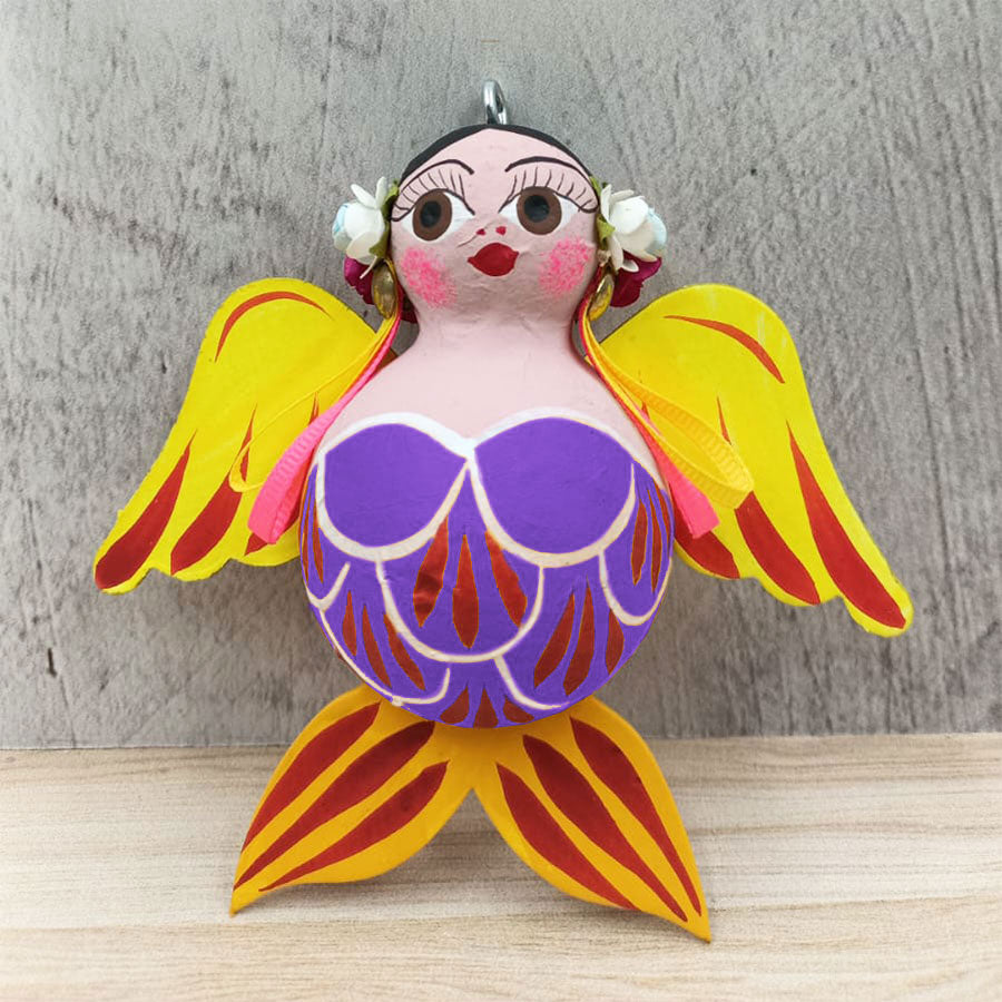 Round mermaid with wings