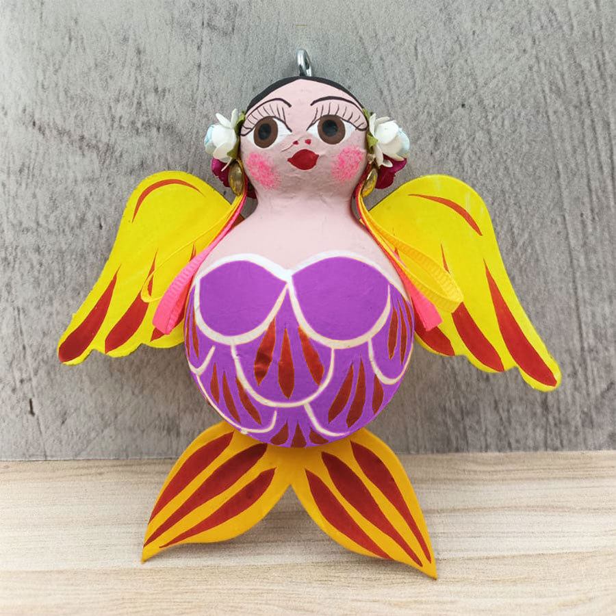 Round mermaid with wings