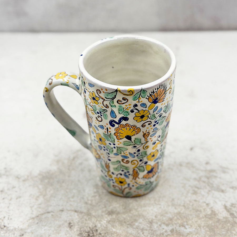 Large mug with flowers