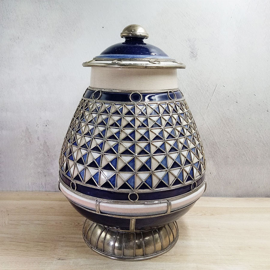 Tibor rombos blanco y azul