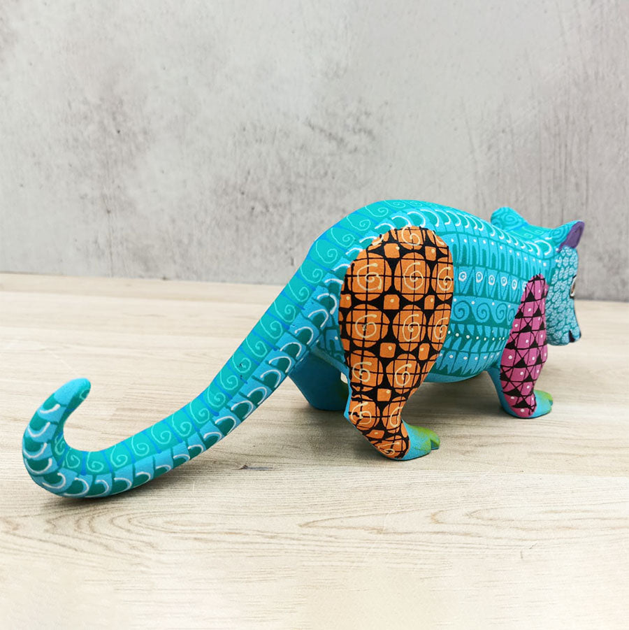 Blue alebrije opossum