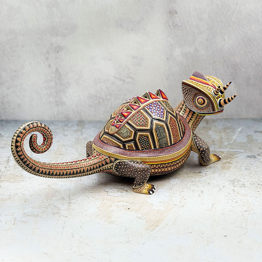 Alebrije turtle fusion with chameleon