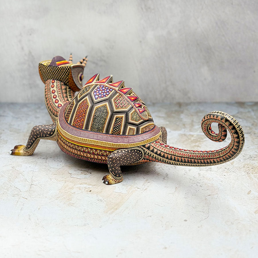 Alebrije turtle fusion with chameleon