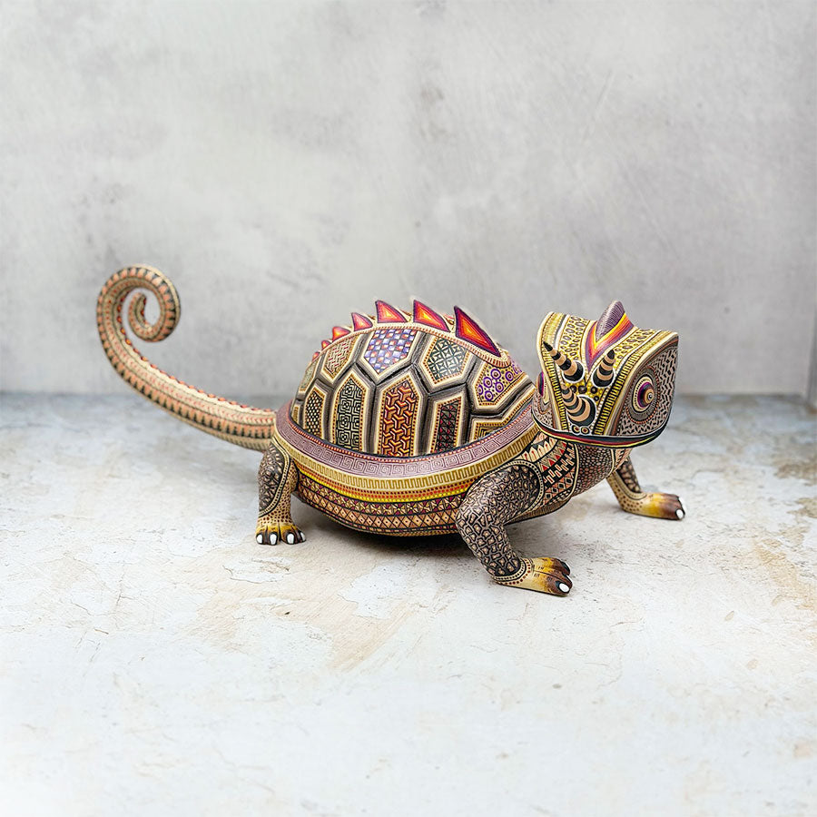 Alebrije turtle fusion with chameleon