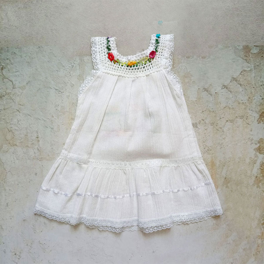 Vestido playero color blanco