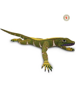 Alebrije iguana verde