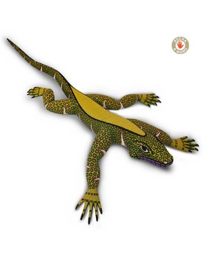 Alebrije iguana verde